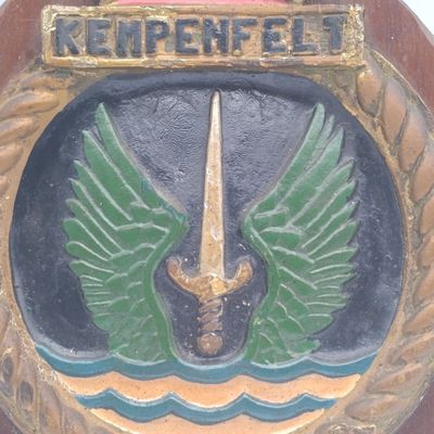 Vintage HMS Kempenfelt ship's plaque
