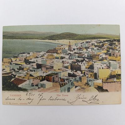 ​Postcard from Tangiers Morocco to Millingen, Holland via Gibraltar 1907 Nov 11th Beautifull picture of Tangier