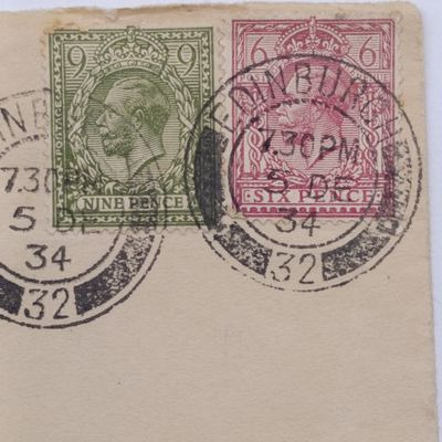 ​1934 Flown airmail Edinburg Scotland to Sydney Australia Imperial Qantas envelope