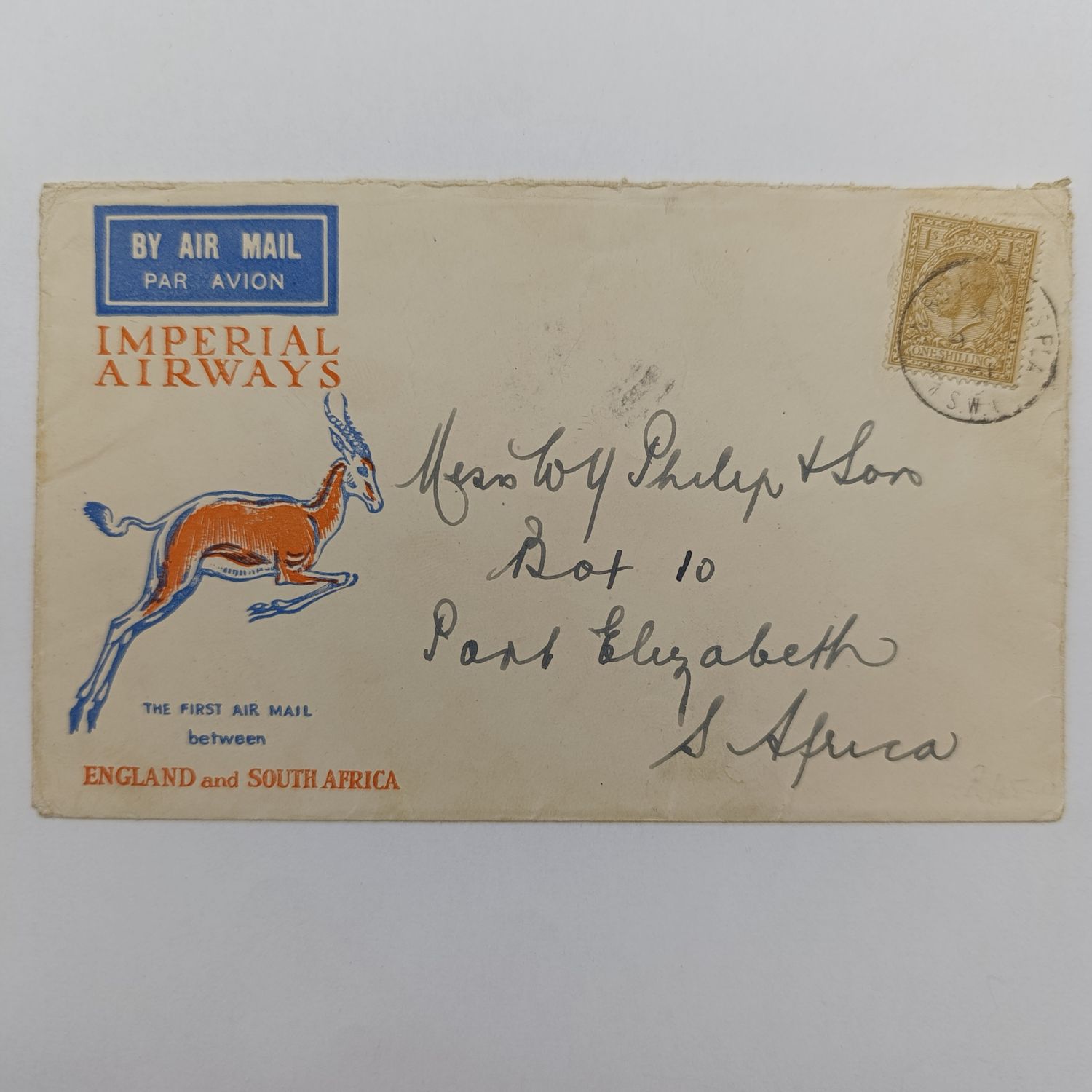 ​First Christmas mail England to South Africa on imperial airways 1931