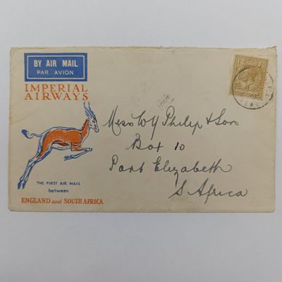​First Christmas mail England to South Africa on imperial airways 1931