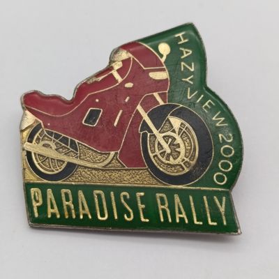 Lot of 3 Paradise Rally motorcycle badges