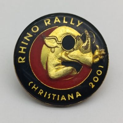 Lot of 3 Rhino rally motorcycle badges