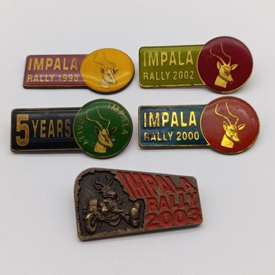 Lot of 5 Impala Rally motorcycle badges