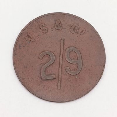 V.S. and Co. Cape Province 2/9 Type B token