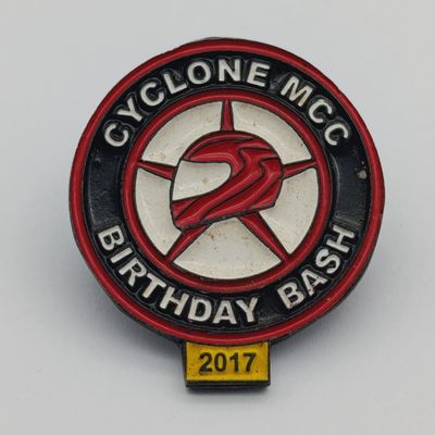 Lot of 4 Cyclone Motorcycle club 2014-2017 biker badges