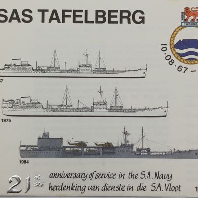 Postal Cover for the 21st anniversary of SAS Tafelberg in the Navy 1988 - signed by Capt E.M Green