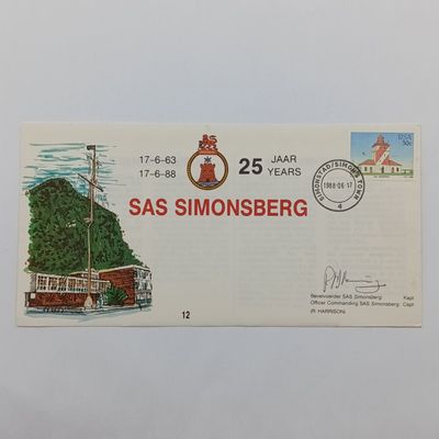 Commemorarive cover - 25 years SAS Simonsberg Signed by officer Commanding Capt R Harrison