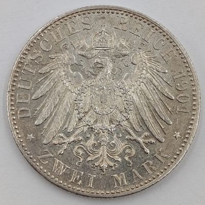 1901 Deutsches Reich Zwei Mark. This one looks proof - some impairment