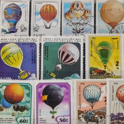 Stamp card with 17 Balloon stamps