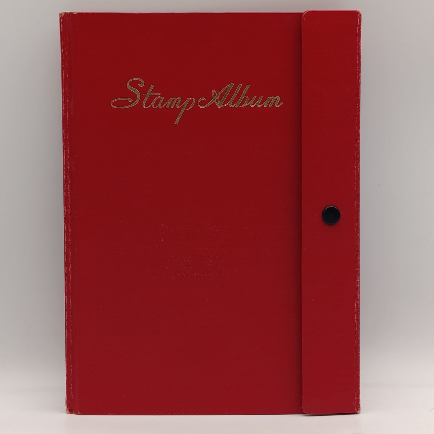 18 page stamp album - slip-in with clip cover - used but excellent
