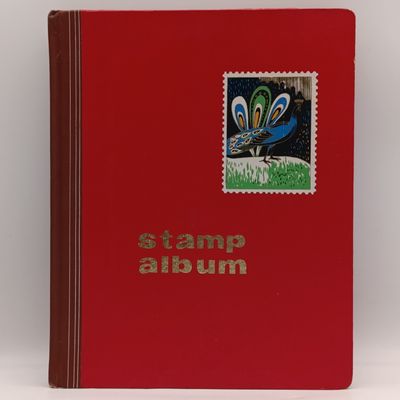 Slip-in stamp album with 18 pages - used
