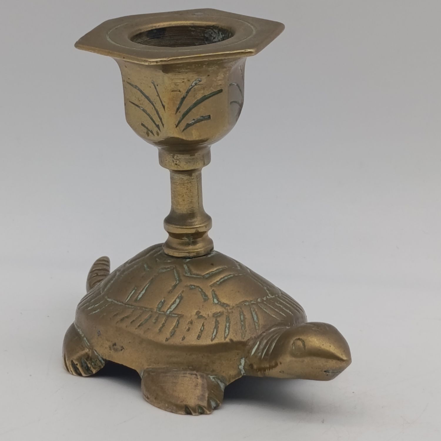 Vintage tortoise shaped candlestick