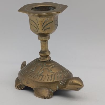 Vintage tortoise shaped candlestick