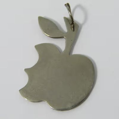 Sterling Silver bitten apple pendant - weighs 3,2g