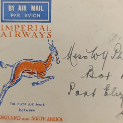 First Christmas mail England to South Africa on imperial airways 1931