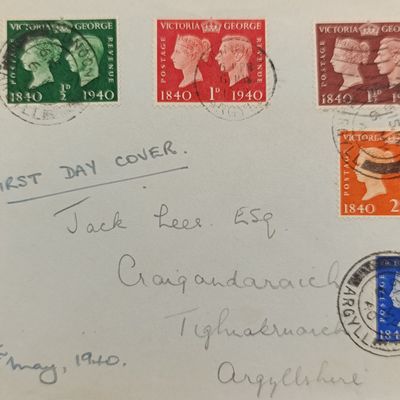 Great Britain 1940 May 6th First day cover with Victoria &amp; George stamps