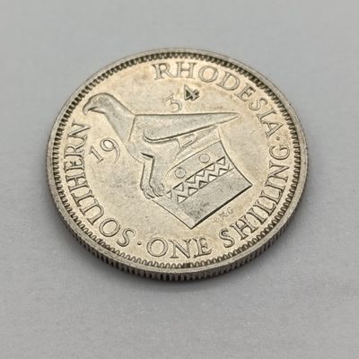 1934 Southern Rhodesia Shilling XF+ lowest mintage