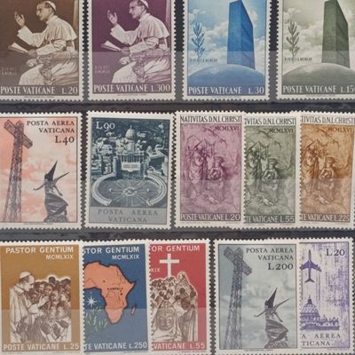 Lot of 24 Vatican City Mint NH stamps on card