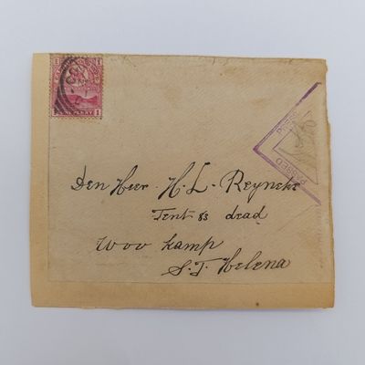 Boer War POW fronts stuck back to back one side posted Paarl, CGH 10 Sept 1901 to Isaac Minnaar POW, Deadwood Camp, St Helena circled P rubber stamp other side posted Colesberg - See description Boer War POW fronts stuck back to back one side posted Paarl, CGH 10 Sept 1901 to Isaac Minnaar POW, Deadwood Camp, St Helena circled P rubber stamp other side posted Colesberg - See description