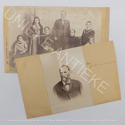 Lot of 6 Boer War period photos (1900) with JAN van Huyssleen (POW) and Family and Friends