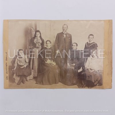 Lot of 6 Boer War period photos (1900) with JAN van Huyssleen (POW) and Family and Friends