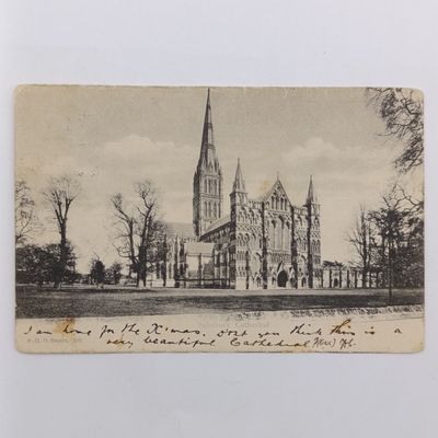 Postcard sent from Salisbury England on Christmas day 1904