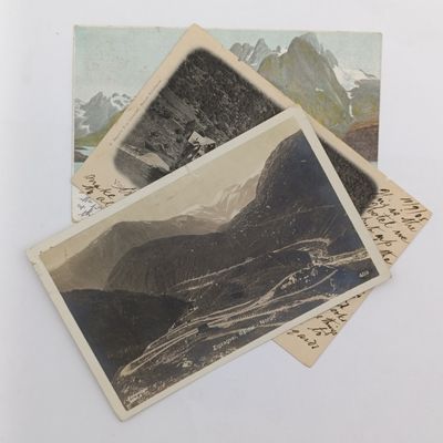 Lot of 3 Postcards - each one over a century old and sent from Norway to South Africa
