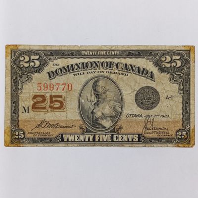 Canada 1923 banknote 25 cent