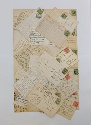 Lot of 36 Postcards posted in Britain - all before 1920 and over a century old