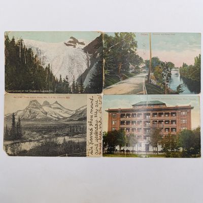 Lot of 4 Postcards sent from Canada to South Africa more than a century ago
