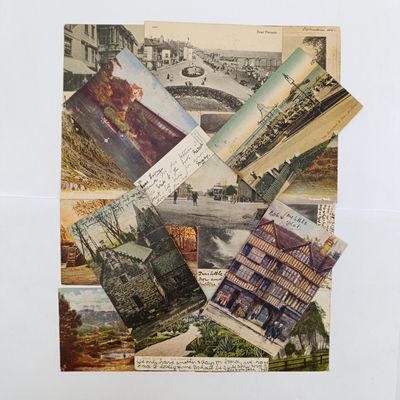 Lot of 21 used Postcards pre 1910 Britain to South Africa - over a century old