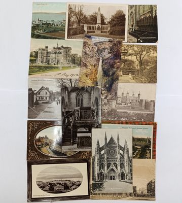 Lot of 25 Postcards posted pre 1920 Britain to South Africa - over a century ago.