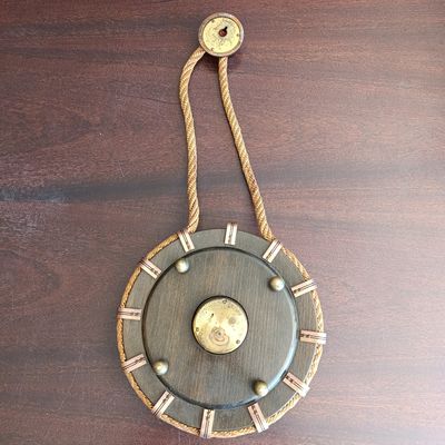 Vintage Mauthe Mechanical wall clock with ropework - working