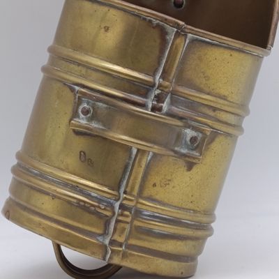 Vintage miniature brass coal scuttle