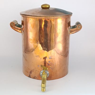 Antique Copper water urn with brass tap