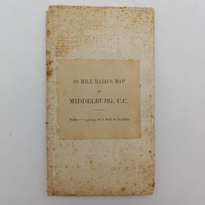 Antique 1906 Map of Middelburg Cape Colony - 20 Mile radius map