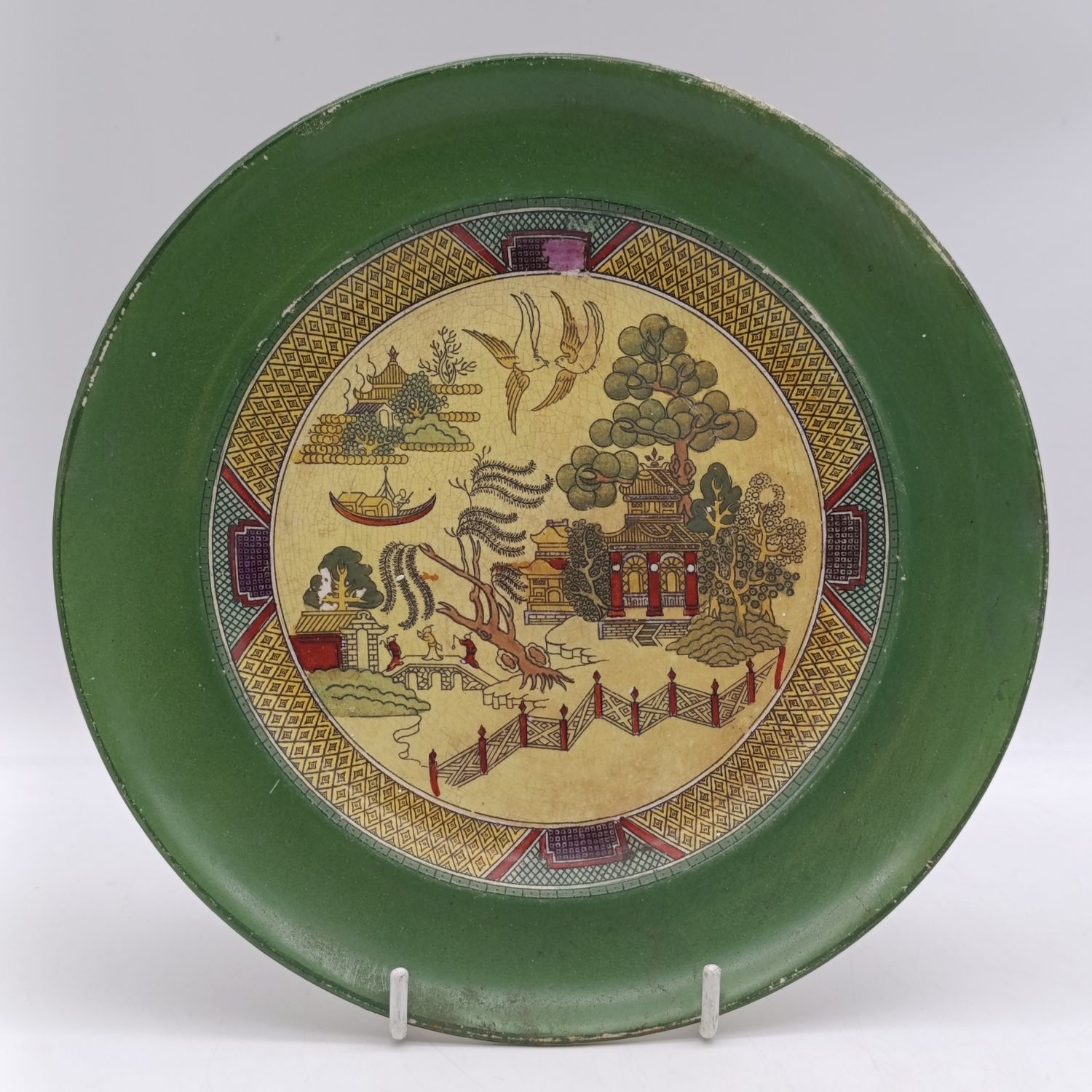 Antique Frank Beardmore Basaltine Willow porcelain plate