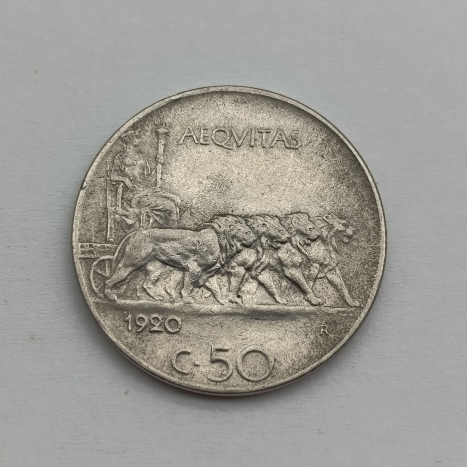 Italy 1920 Fifty centimos AU