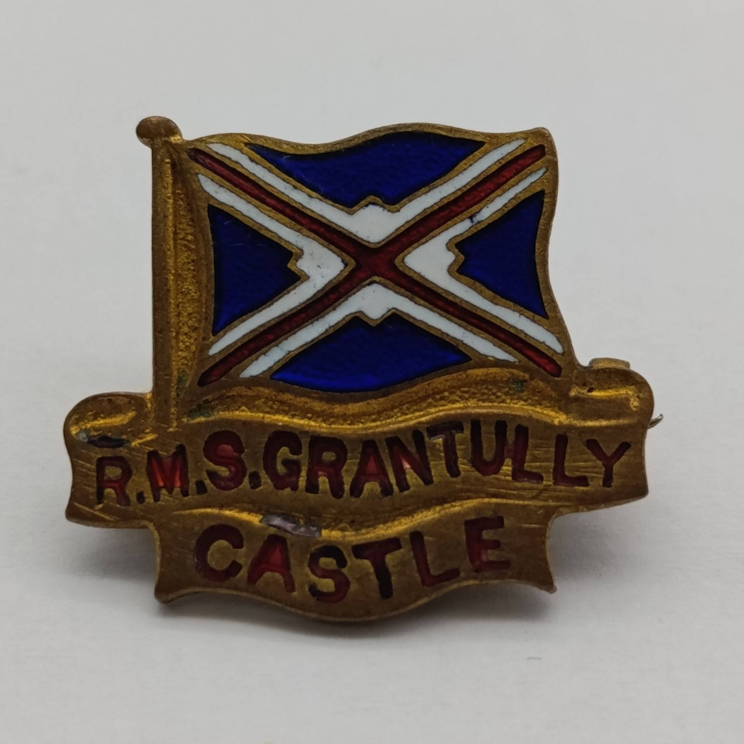 HMS Grantully Castle brooch badge