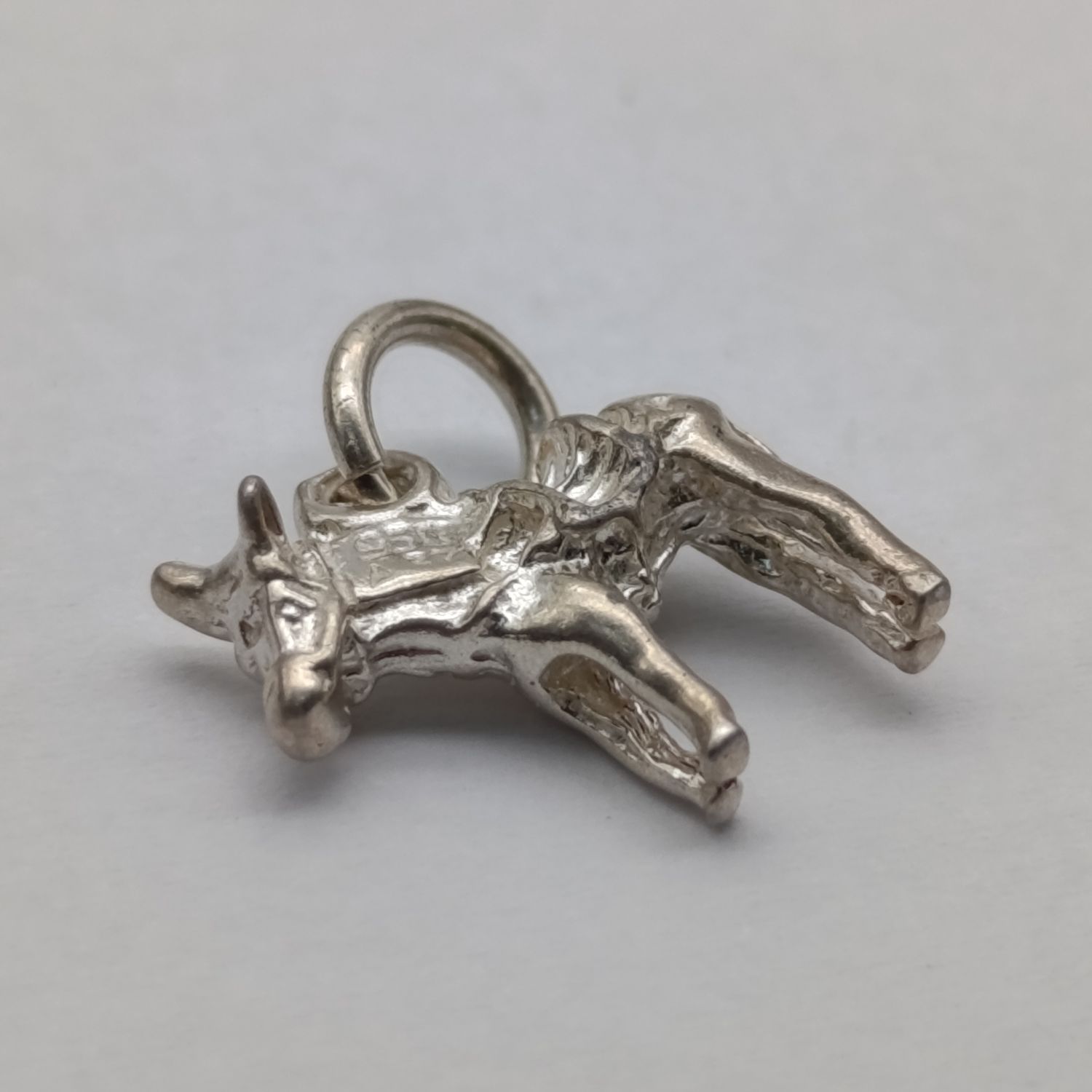 Sterling silver donkey charm pendant - weighs 1.4g