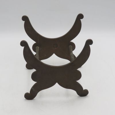 Antique brass bottle stand