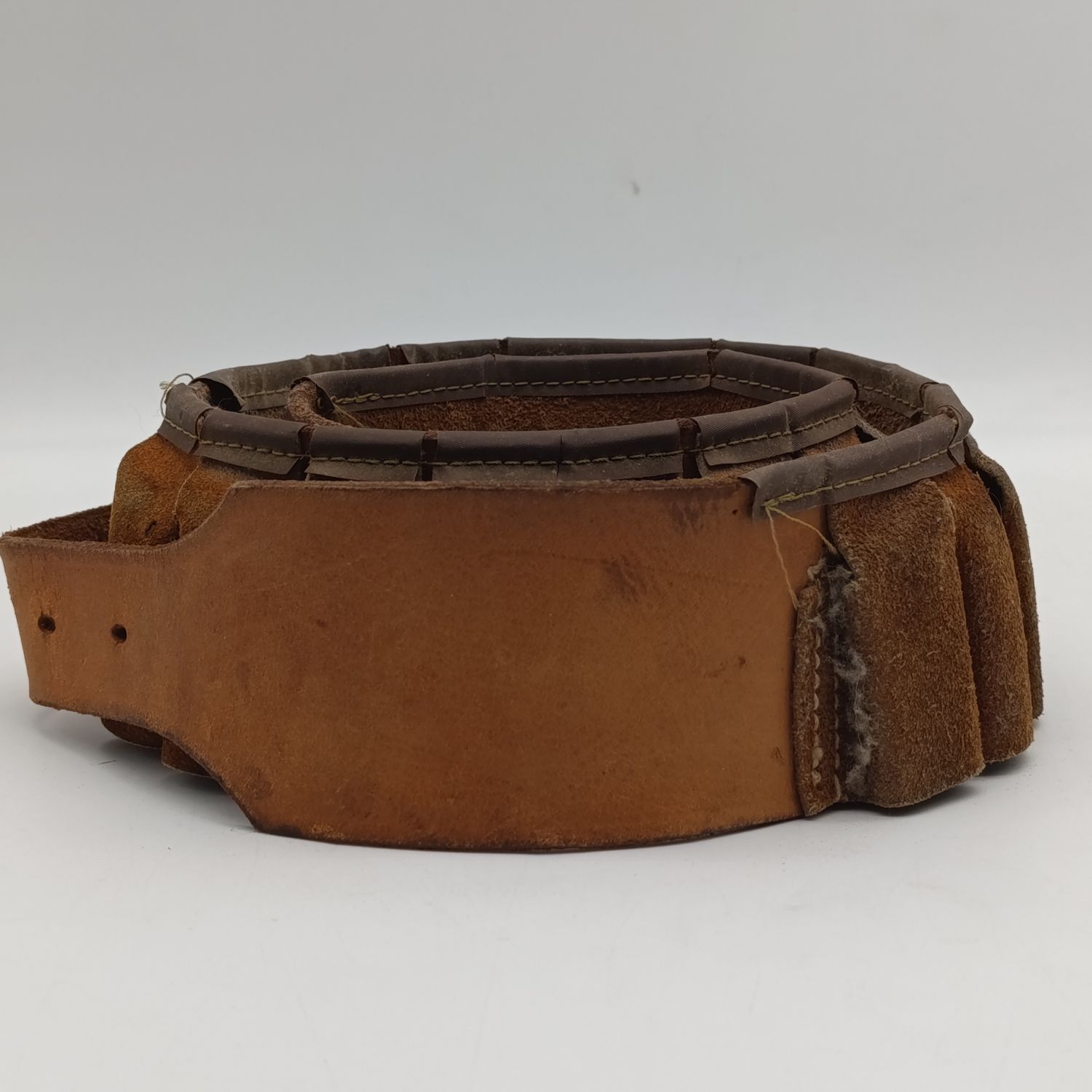Vintage leather shotgun ammo belt