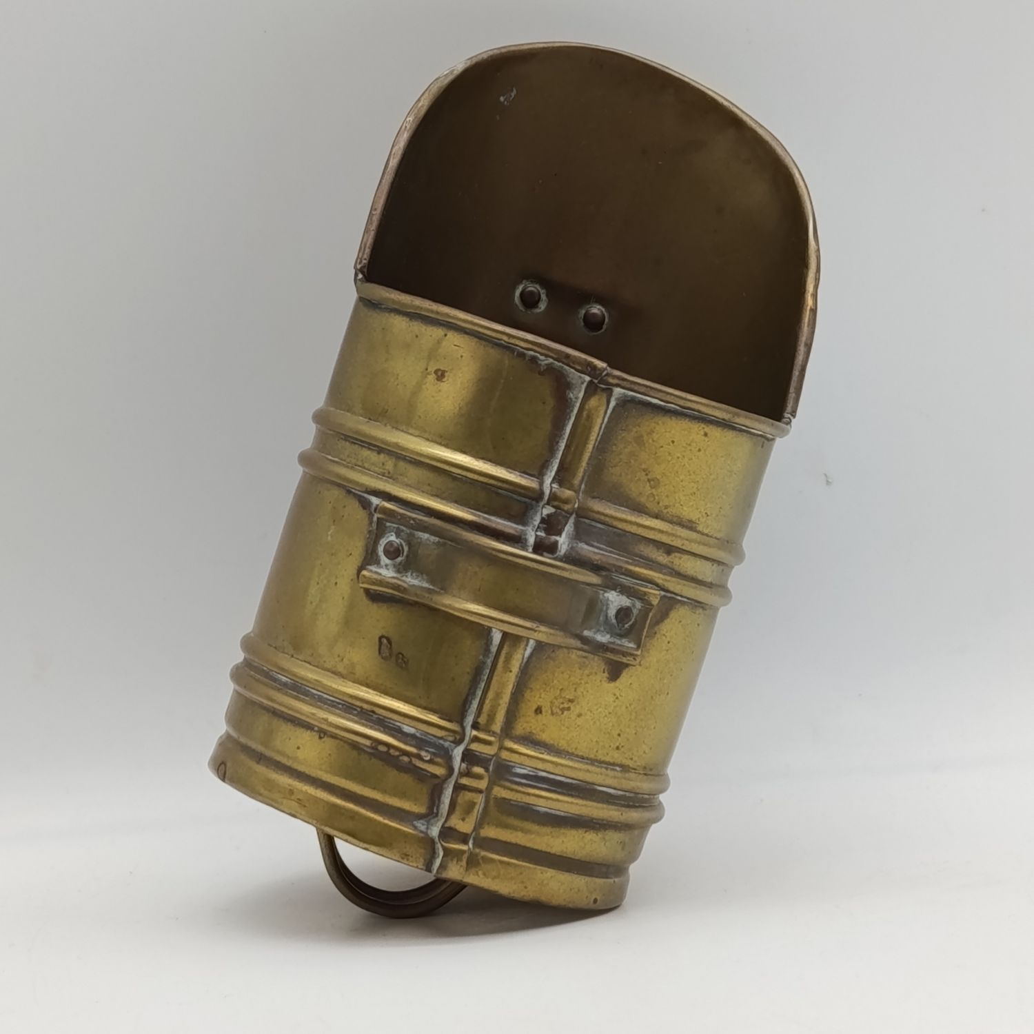 Vintage miniature brass coal scuttle