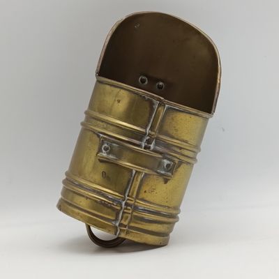 Vintage miniature brass coal scuttle