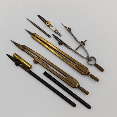 Vintage Technical drawing utensil set