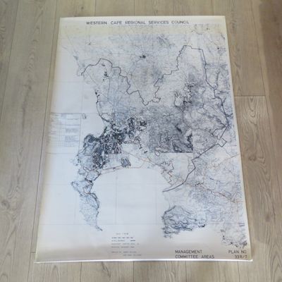 1987 Western Cape Regional services council map - Scale 1/100 000