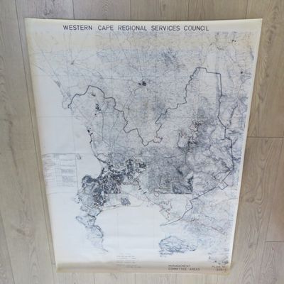 1987 Western Cape Regional services council map - Scale 1/100 000