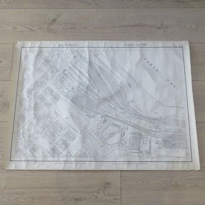 1932 Surveyor General map of Cape Town and Table Bay - size 105 x 76cm