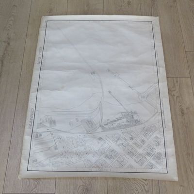 1932 Surveyor General map of Cape Town Pier and dockyard - size 77 x 105 cm